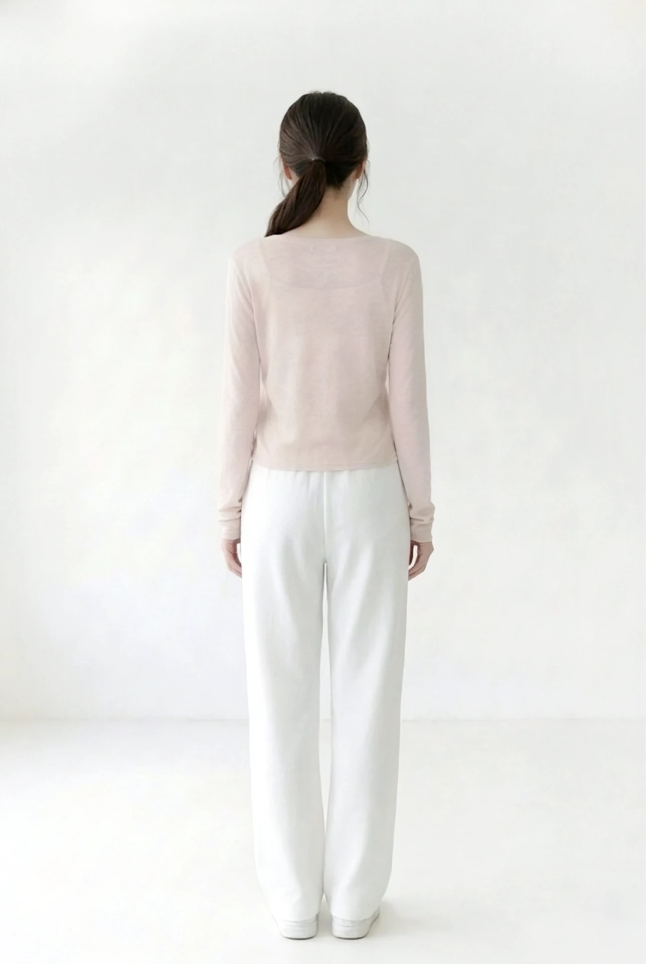 Ärmelloses Cardigan-Set mit Blütenblattmuster 3